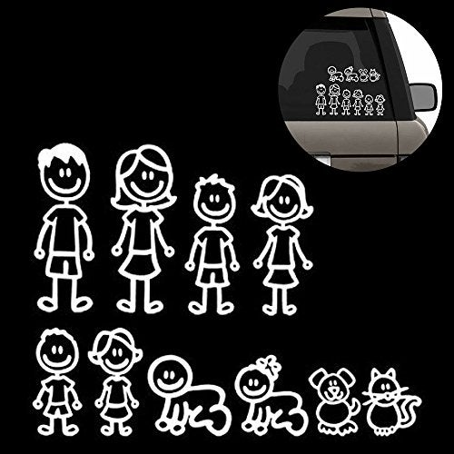 TownStix (Set of 10) Family Car Decals Stickers Bundle - Image 1