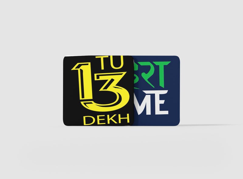 Tajnan Desi Swag Coaster Set �� Quirky Hindi Slang & Funky Quotes | Trendy Printed Drink Coasters for Tea, Coffee & Friends Hangout – Set of 6 - Image 3