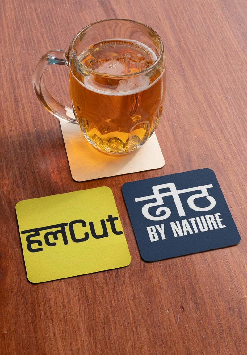 Tajnan Desi Swag Coaster Set �� Quirky Hindi Slang & Funky Quotes | Trendy Printed Drink Coasters for Tea, Coffee & Friends Hangout – Set of 6 - Image 5