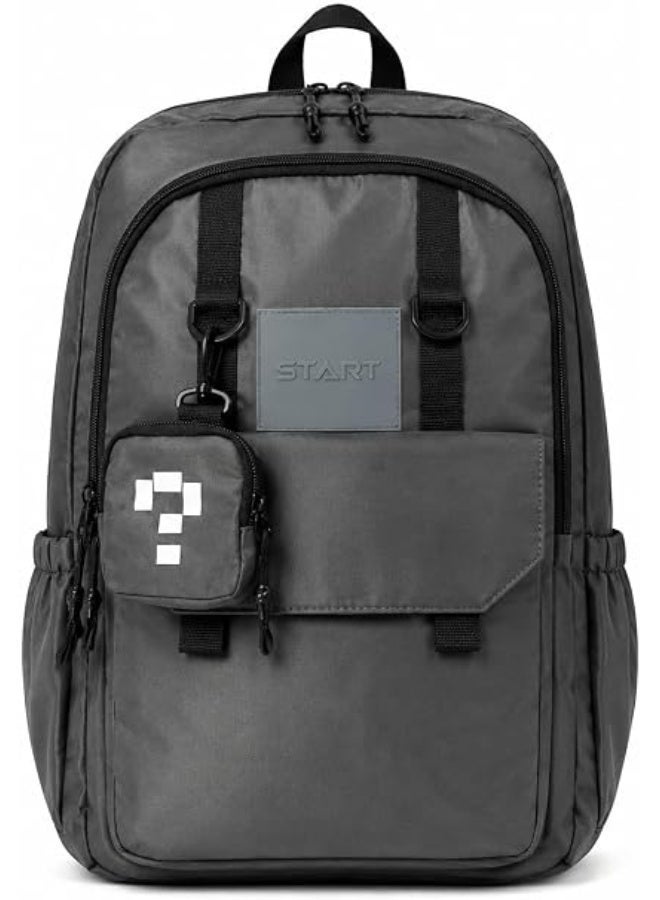 Starte Laptop Backpack 15.6 inch Water-Resistant,32x18x49 cm | Travel & School Use, Mini Pouch Included, Multiple Compartments, Padded Shoulder Straps, Side Pockets - Image 1