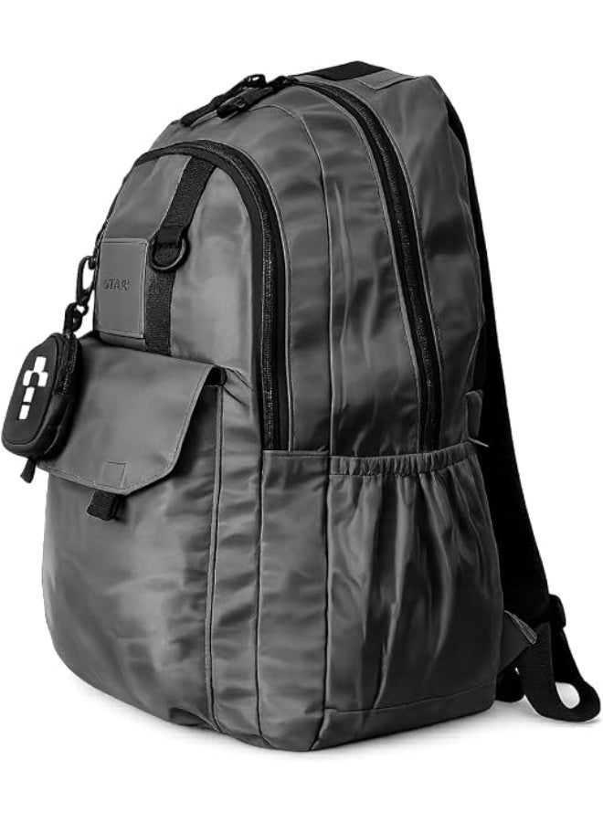 Starte Laptop Backpack 15.6 inch Water-Resistant,32x18x49 cm | Travel & School Use, Mini Pouch Included, Multiple Compartments, Padded Shoulder Straps, Side Pockets - Image 3