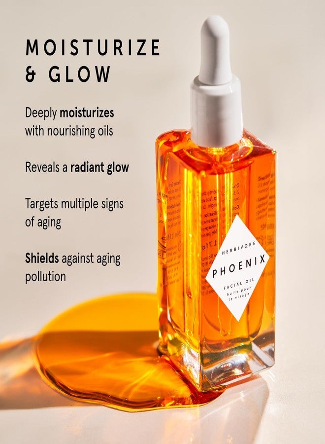 HERBIVORE Phoenix Deep Renewal Anti-Aging Facial Oil with Rosehip, CoQ10, Vitamin E & Antioxidants | Helps Improve Skin Texture + Tone | Vegan, Plant-Based, Cruelty-Free, 30 mL / 1 oz - Image 3