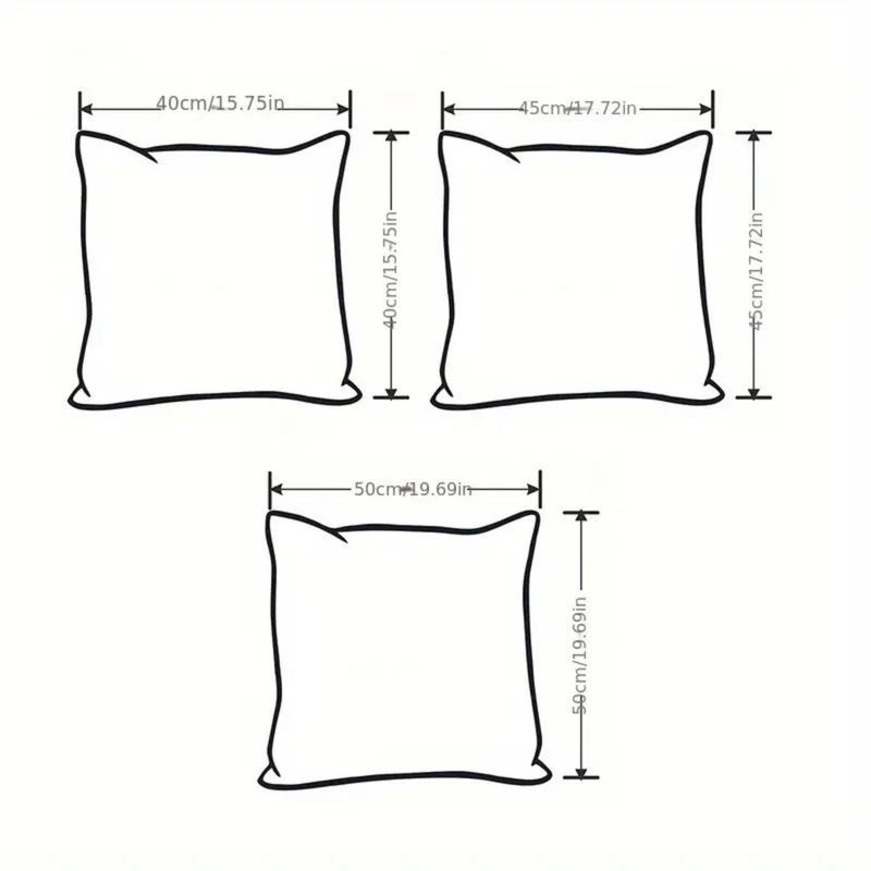 Set Of 4 Seafood Themed Pillowcases 19.69x19.69 Inch With Plaid Retro Base - Image 3
