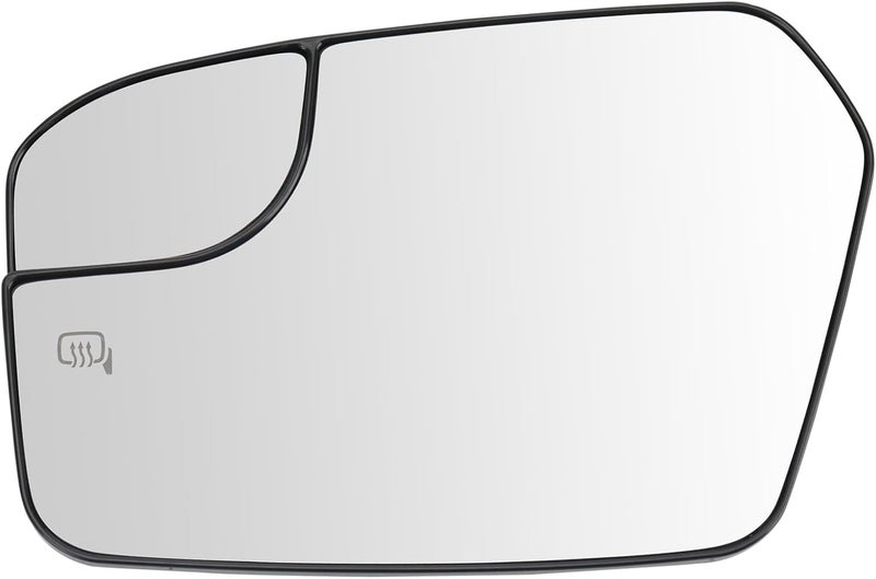 TRQ Driver Side Mirror Glass Heated Compatible with 2011-2012 Ford Fusion 2011 Mercury Milan FO1324209 - Image 1