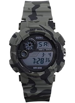 ASTRO Men Watch Digital Display And Silicone Strap A21903 Pphb Green Camouflage 