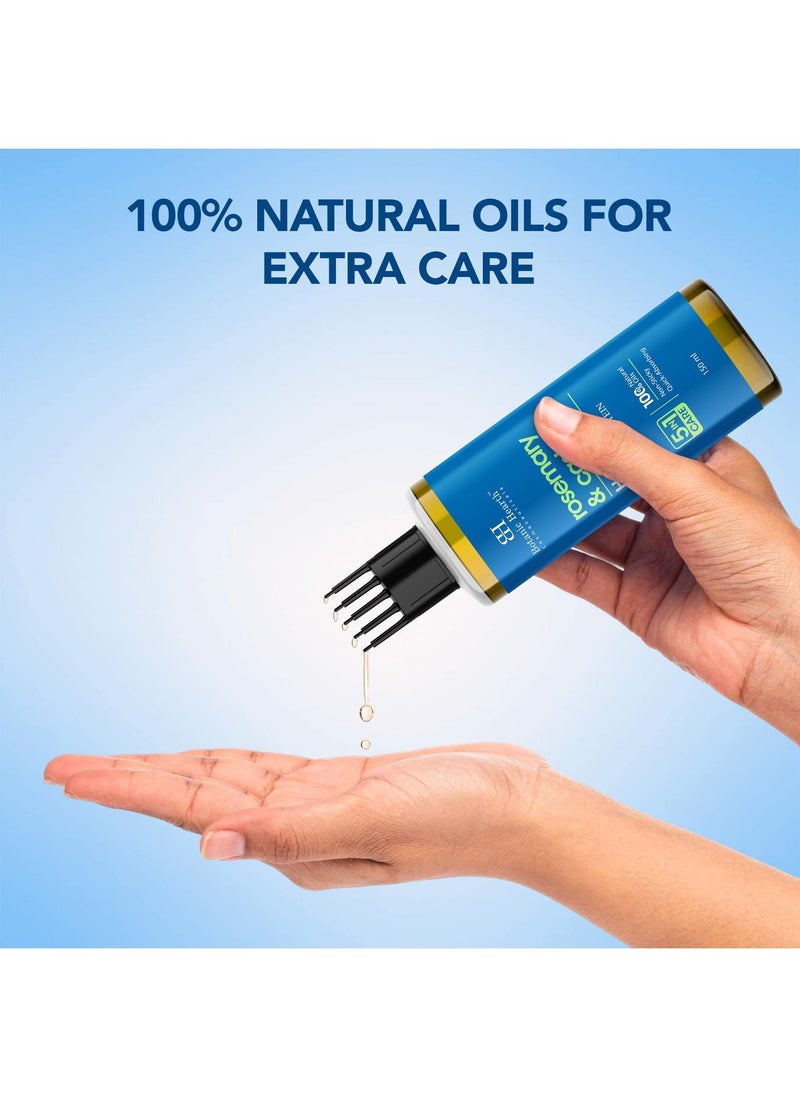 Botanic Hearth Botanic Hearth 100% Pure Rosemary & Castor Oil for Hair Growth | Stimulates Growth, Boosts Thickness, and Nourishes Scalp | 150 ml  - Image 5