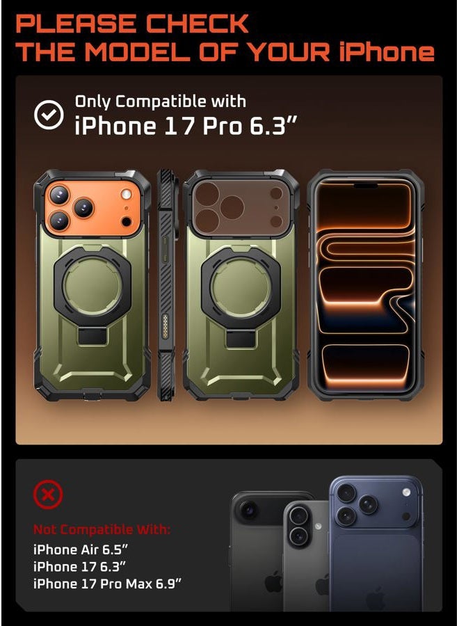 SupCase for iPhone 17 Pro Case with Kickstand (Unicorn Beetle Grip), [Camera Control Cover] [Compatible with MagSafe] [Military-Grade Drop Protection] Heavy Duty Magnetic Phone Case, Guldan - Image 2
