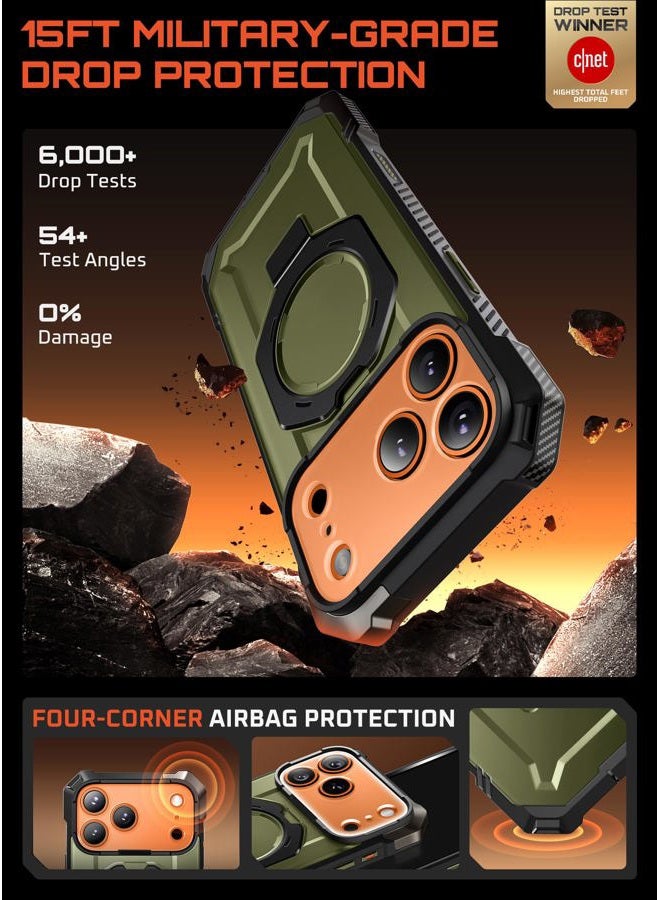 SupCase for iPhone 17 Pro Case with Kickstand (Unicorn Beetle Grip), [Camera Control Cover] [Compatible with MagSafe] [Military-Grade Drop Protection] Heavy Duty Magnetic Phone Case, Guldan - Image 3