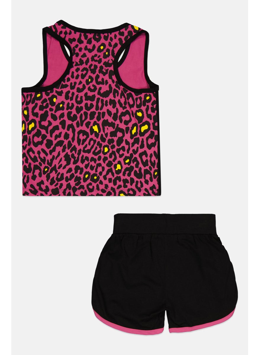 Guru 99 Kids Girl 2 Pieces Graphic Print Top And Bottom Set, Multicolor  - Image 2