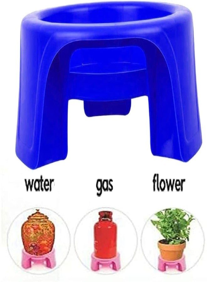 MAGICSPOON Multipurpose Unbreakable Plastic Matka Stand/Pot Stand (Blue, Pack of 2) - Image 4