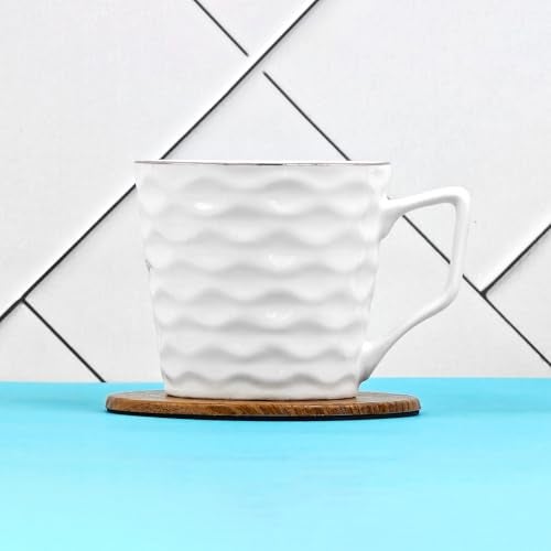 UPC U.P.C. Cup Set of 6 for Tea, Ceramic Tea Cups Set of 6, Microwave Safe Cup, Dishwasher Safe Cups, Bone-Ash Free Coffee Cup-150ml. - Image 4