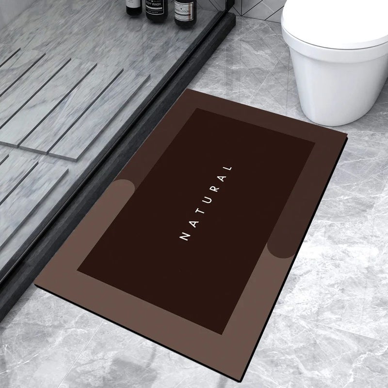 Y&D Absorbent Diatomite Bath Mat - Quick Drying Non-Slip Bathroom Rug - Soft Entrance Floor Mat for Bathroom - Image 1