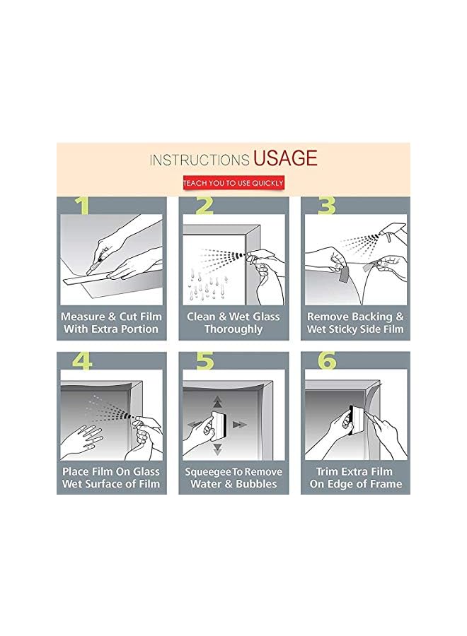 The Bros Blackout Self Adhesive Window Film, Frosted Glass Window Sticker Privacy Vinyl Window Blinds Decorative Opaque Static Cling Anti-UV Light Blocking Black - Image 4