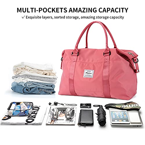 HYC00 Travel Duffel Bag,Sports Tote Gym Bag,Shoulder Weekender Overnight Bag for Women - Image 3