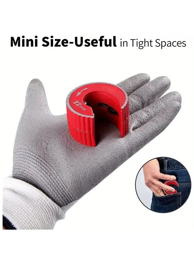 Red Heavy Duty Copper Pipe Cutter Ratchet Handle 15mm 22mm Plumbing Tool - Image 5