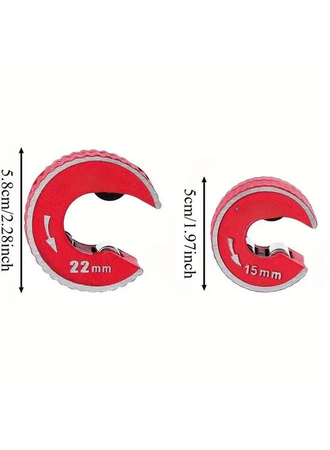 Red Heavy Duty Copper Pipe Cutter Ratchet Handle 15mm 22mm Plumbing Tool - Image 3