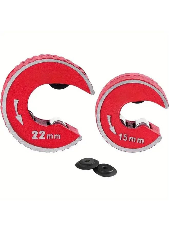 Red Heavy Duty Copper Pipe Cutter Ratchet Handle 15mm 22mm Plumbing Tool - Image 1