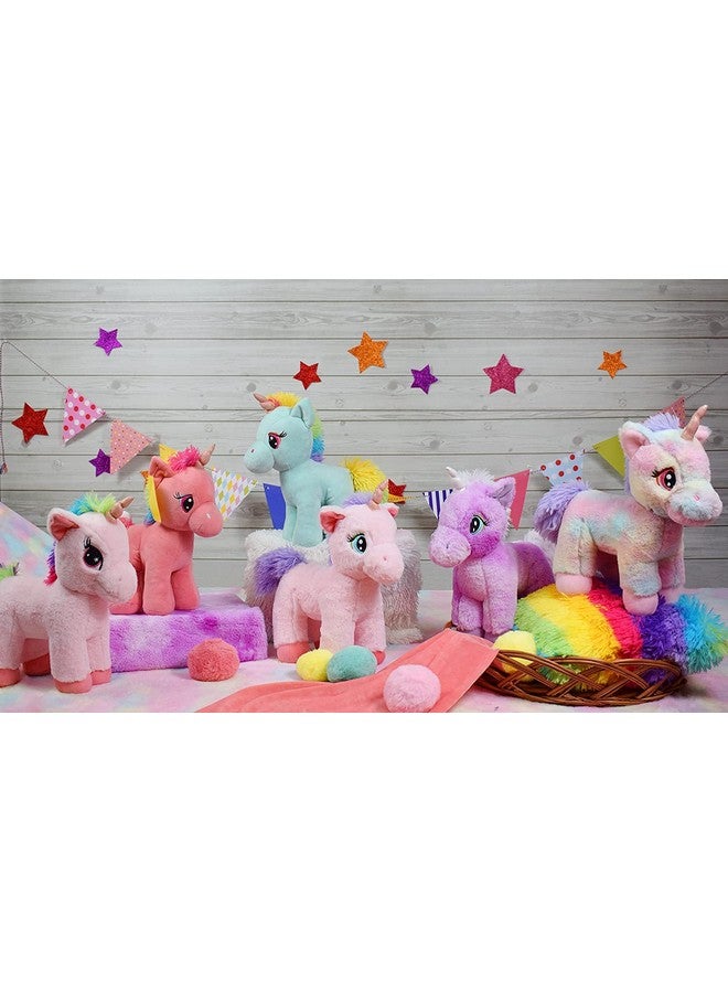 برنامج لعبة AVSHUB وحيد القرن الواقف مع قرن لامع من فرو قوس قزح، آمنة للأطفال، لعبة ناعمة للرضع من الأولاد والبنات، ألعاب ناعمة لتزيين المنزل | مقاس 40 سم | وردي | - Image 4