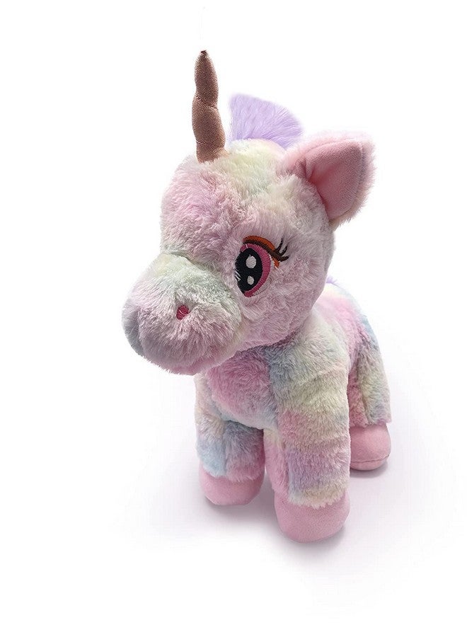 برنامج لعبة AVSHUB وحيد القرن الواقف مع قرن لامع من فرو قوس قزح، آمنة للأطفال، لعبة ناعمة للرضع من الأولاد والبنات، ألعاب ناعمة لتزيين المنزل | مقاس 40 سم | وردي | - Image 2