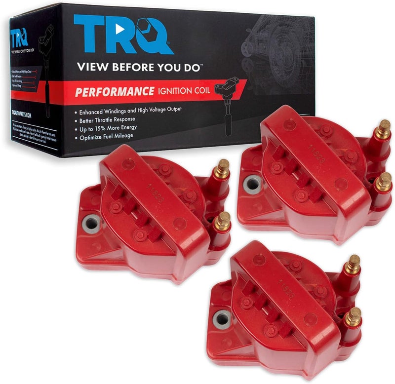 TRQ Performance Ignition Coil Set for Buick, Cadillac, Chevrolet, GMC, Honda, Isuzu, Oldsmobile (1986-2009) - Image 1