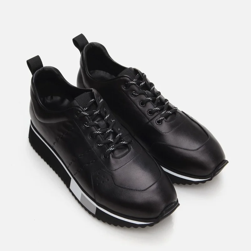 Hotiç 02AYH288590A100 GENUINE Leather Black Men's Sports Shoes