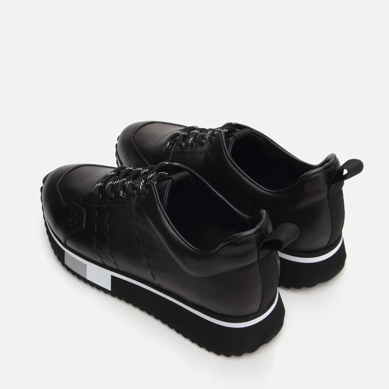 Hotiç 02AYH288590A100 GENUINE Leather Black Men's Sports Shoes