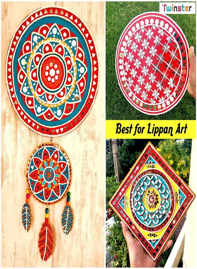 Twinster Mirrors for Craft Work (6 Different Shapes, 1000 Total Pieces) Lippan Art Craft Materials Kit Decorative Mirrors DIY Best Kit - Image 2