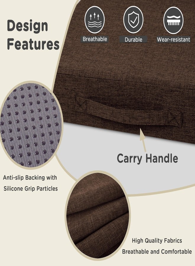 AddGrace Recliner Cushions for Elderly Thick Seat Cushion 20"x20"x4" Chair Pads with Non Slip Backing and Washable Cover for Couch Armchair Chairs Coffee - Image 4