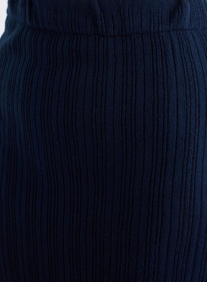 Styli Navy Ribbed Knit Sweater and Midi Skirt Co-Ords - Image 4