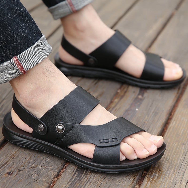 Sandals Men'S 2024 Summer Soft Soled Casual Beach Shoes Men'S Outerwear Anti-Slip Dual-Purpose Sandals And Slippers Trbottomy Dropshipping - Image 5