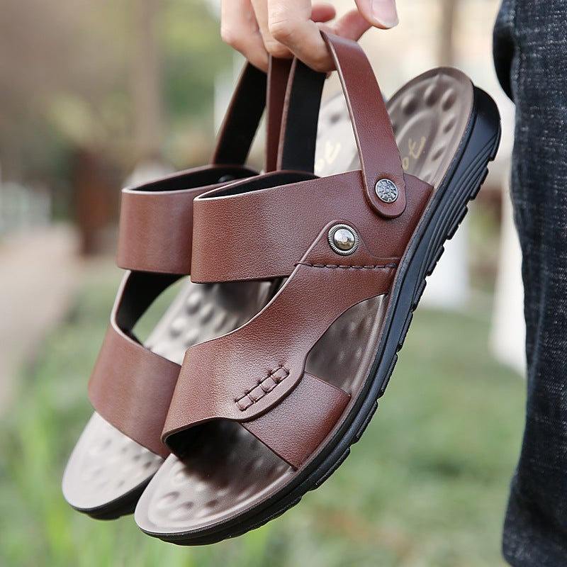 Sandals Men'S 2024 Summer Soft Soled Casual Beach Shoes Men'S Outerwear Anti-Slip Dual-Purpose Sandals And Slippers Trbottomy Dropshipping - Image 3