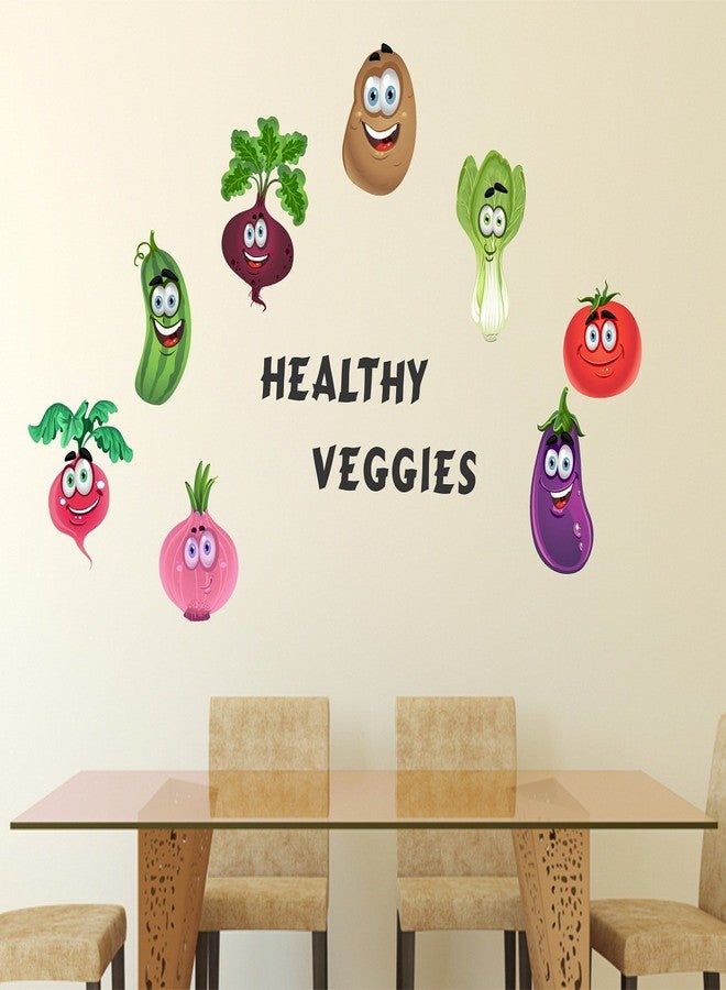 Wallstick Healthy veggis wallstickers (Vinyl 135 cm x 80 cm) - Image 1
