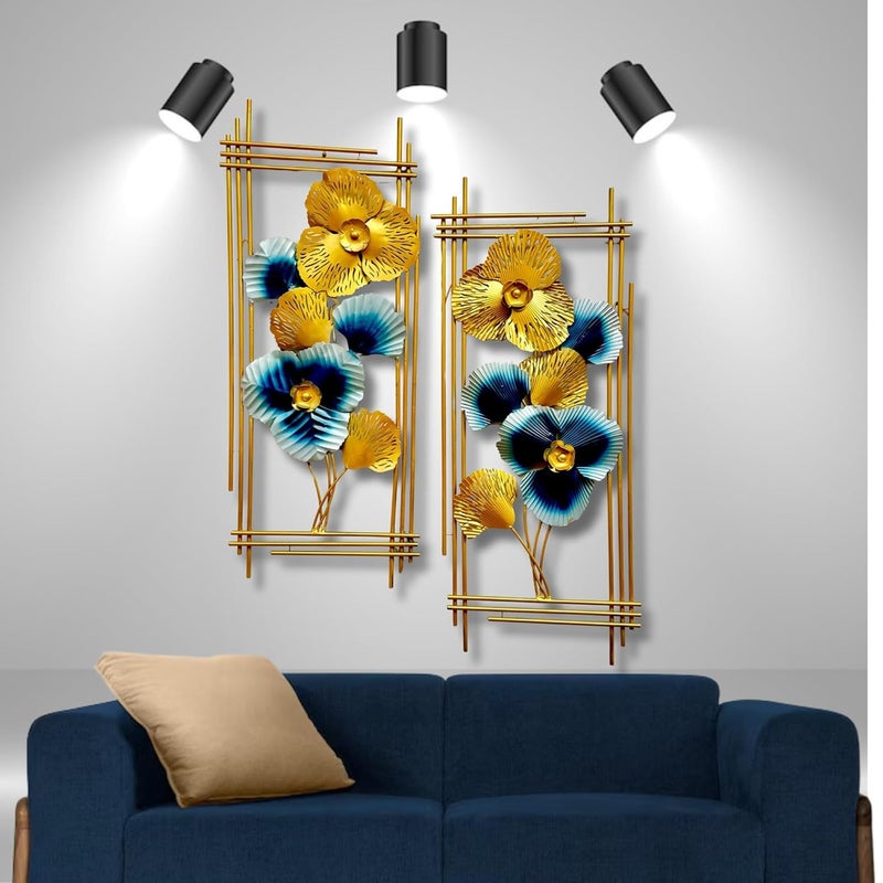 pranjals house pranjals house Wall Art Flower Metal Frame, Wall Sculpture for Living Room, Bedroom, Drawing Room, Office Wall Hanging for Home Decorative (Size 41x17 Inch) 01 - Image 2