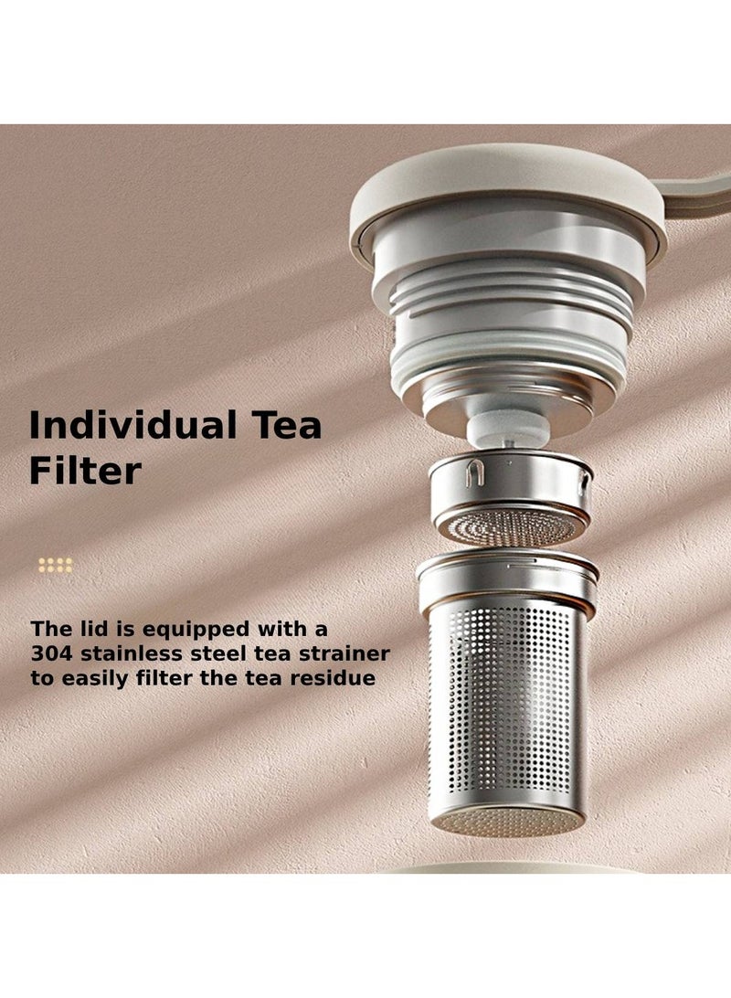 Dxmocos 1.5L Stainless Steel Thermal Flask with Tea Filter – Vacuum Insulated Thermos Jug with Intelligent Temperature Display, Leak-Proof & Non-Slip Base for Home, Office, or Travel  - Image 4