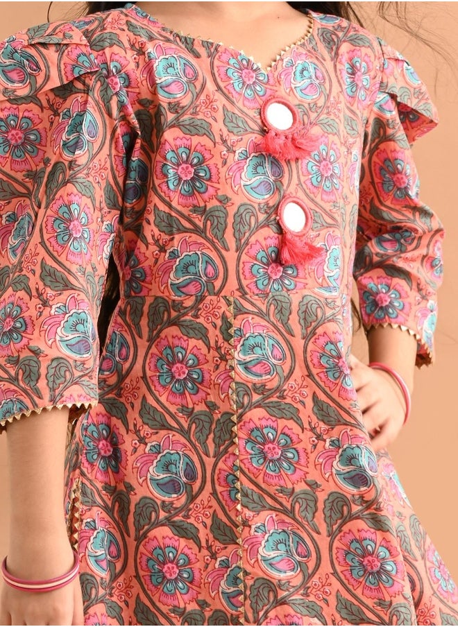 LILPICKS طقم كورتا شارارا مطبوع  - Image 3