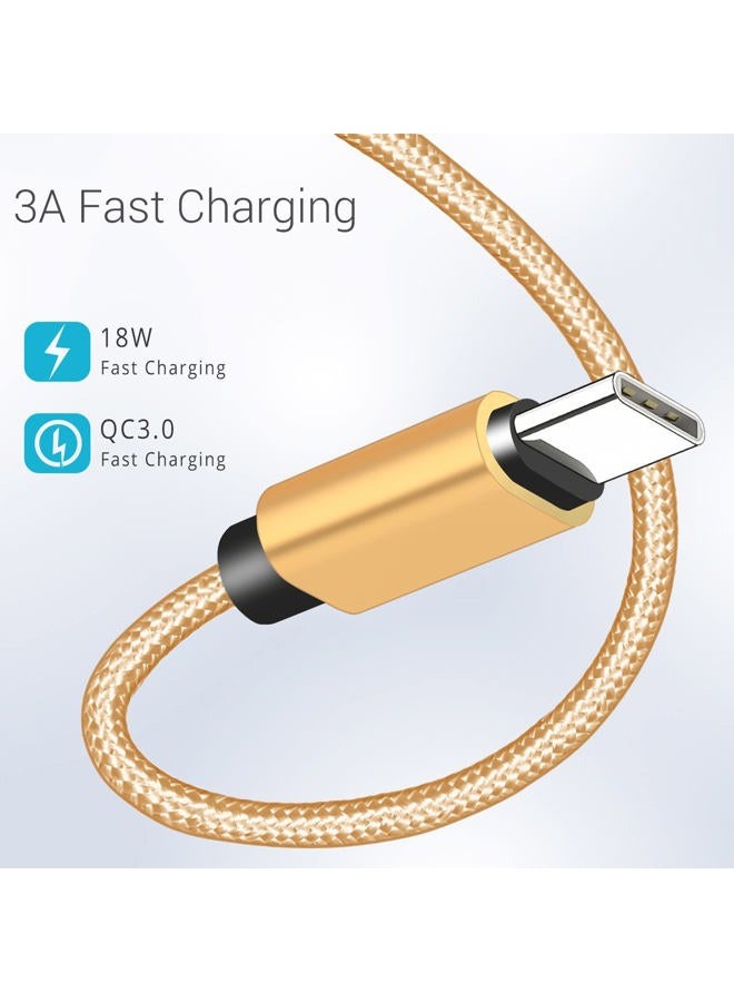 SUMPK USB C Cable 1ft 4-Pack, 3A Fast Charging USB A to USB C Cord Nylon Braided Compatible with Samsung Galaxy A10e A20 A20S A51, S20 S10 S9 S8, Note 10 9 8, Moto G7 G8,Pixel 3, LG V30… - Image 2