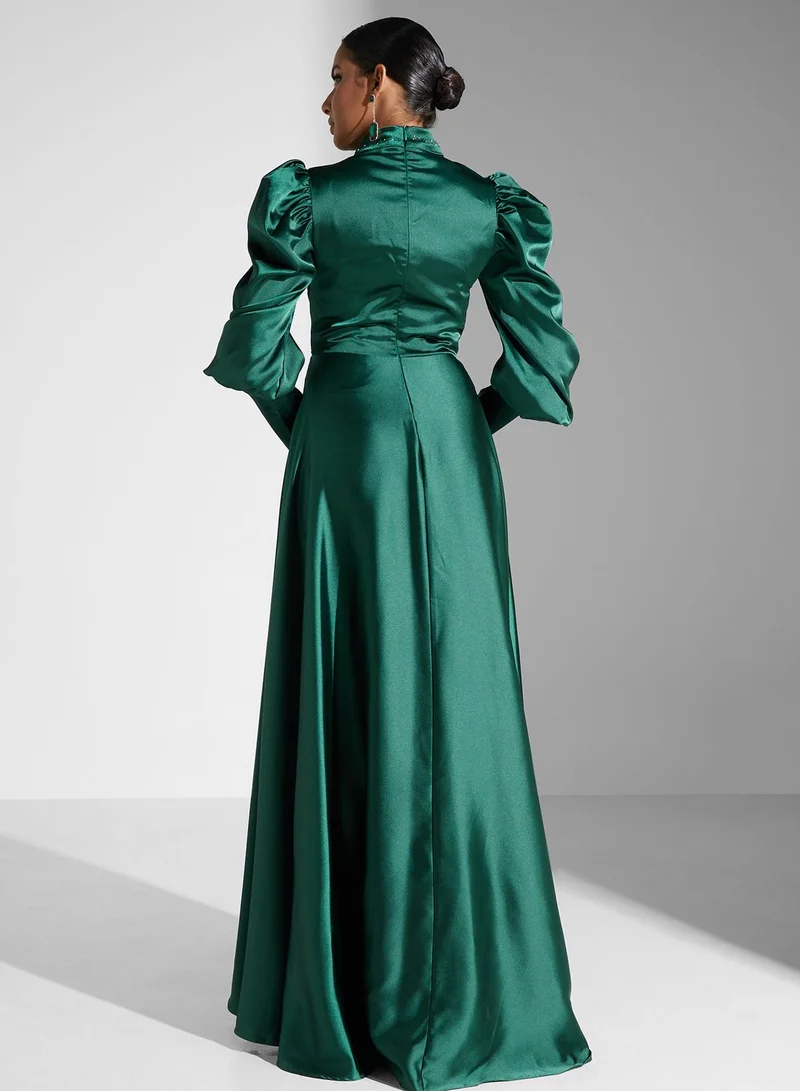 Khizana Emerald Evening Dress