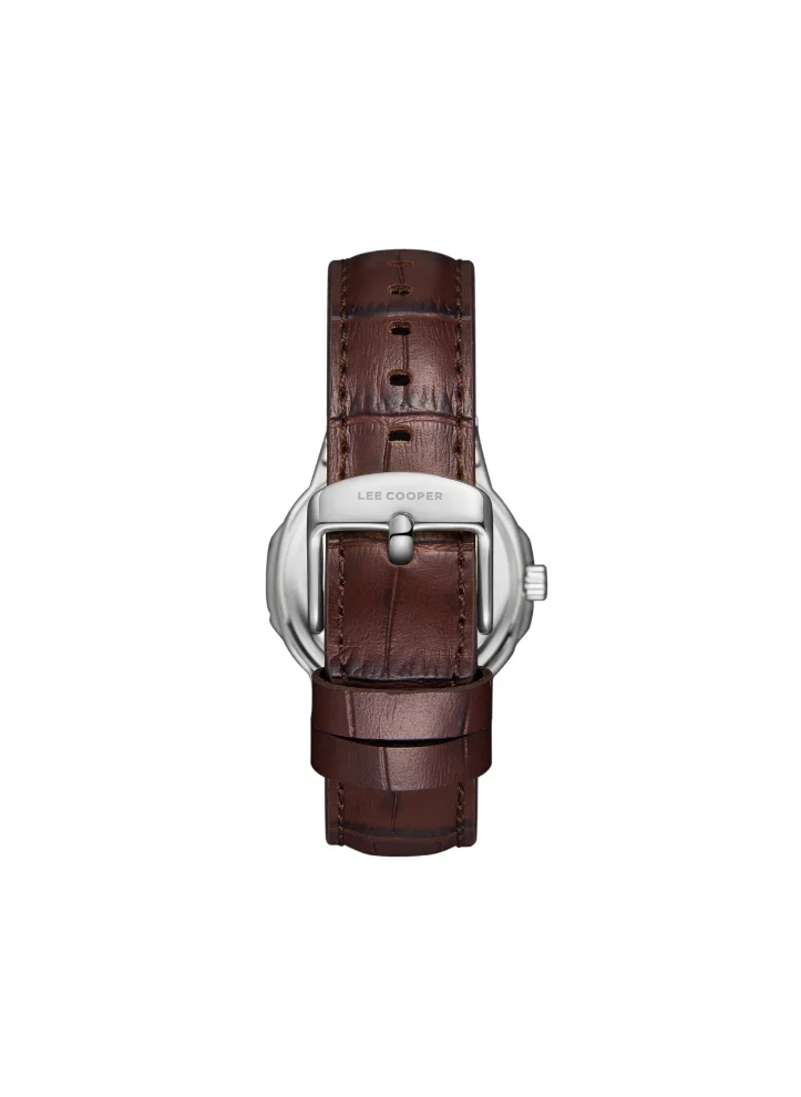 Lee Cooper LEE COOPER LC08107.374 Women's Analog Display Watch & Leather Strap Dark Brown