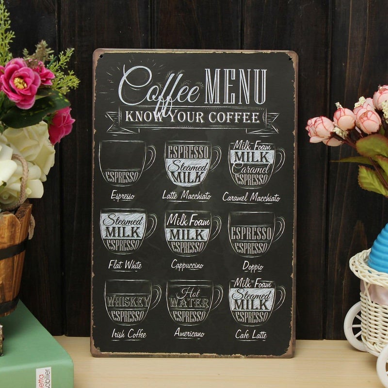 klarako 20x30cm Vintage Metal Tin Wall Sign Plaque Poster for Cafe Bar Pub - Image 1