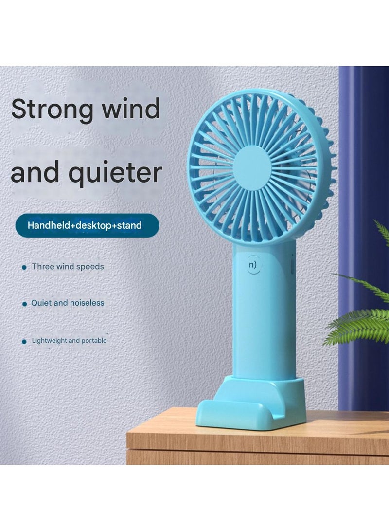 Goolsky Mini Handheld USB Fan – Quiet Portable Desk Fan, Rechargeable Personal Cooling Fan for Dorm/Office/Travel - Image 1