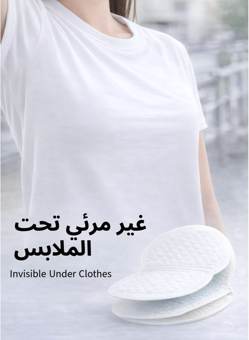 أيكبين IKBEN وسادات امتصاص العرق تحت الإبط – 60 قطعة، لاصقات مضادة للتعرق للاستعمال مرة واحدة، رقيقة وغير مرئية، مناسبة للرجال والنساء - Image 2