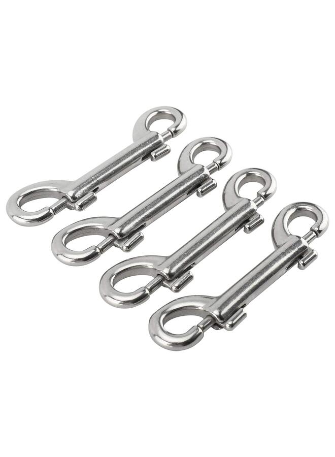 4 Pack 316 Stainless Steel Double Ended Bolt Snap Hook, 3.93'' Marine Grade Double End Snaps, Trigger Chain Clips Scuba Diving Clips - Image 1
