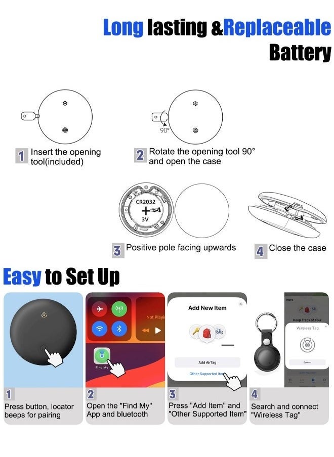 Generic - Smart Tracker Item Finder for Apple Find My (iOS Only) – Mini Key Locator for Luggage, Wallet, Bike & More – Waterproof IPX6 – Works Like Airtag - Image 1
