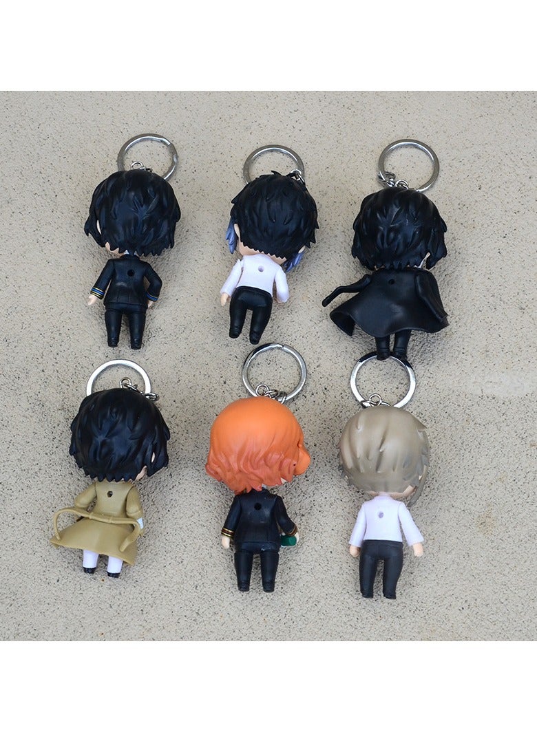 general Wenhao wild dog keychain doll Q version Nakajima Dudai Zaiji anime figure ornament twisted egg pendant for fans and friends gifts (10cm) - Image 3