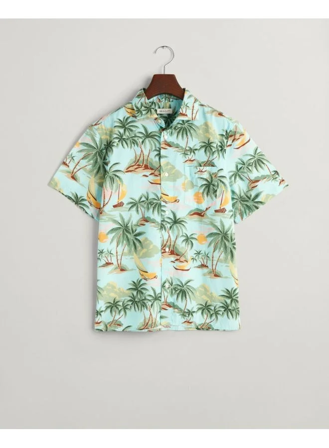 GANT  Gant Teens Palm Print Cotton Short Sleeve Shirt for Women | Best Price UAE
