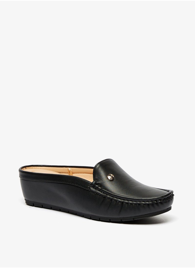Flora Bella By Shoexpress - Womens Stud Embellished Wedge Heel Mules - Image 1