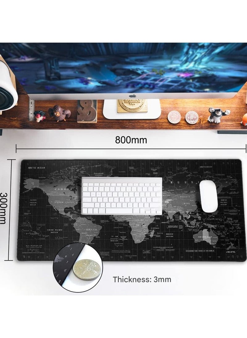 DOXASIK Mouse Pad (800 x 300 x 3 mm) Large Waterproof Non-Slip Desk Mousepad for Gamer, Employee, Computer, PC, Laptop and More Teams or Crowds