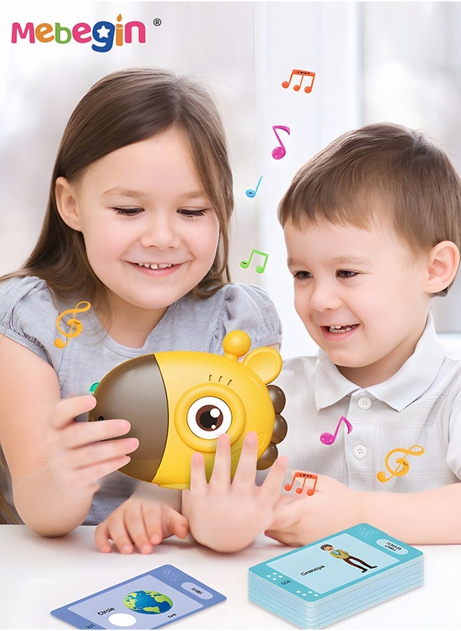 MEBEGIN - Audible Flash Cards with Sound Effects, Talking Flash Cards, Toddler Learning Toy with 60 Double-sided Learning Cards, Educational Interactive Toys, Fun Toddler Travel Toys, Ideal Gift for Kids Aged 3+ - Image 1