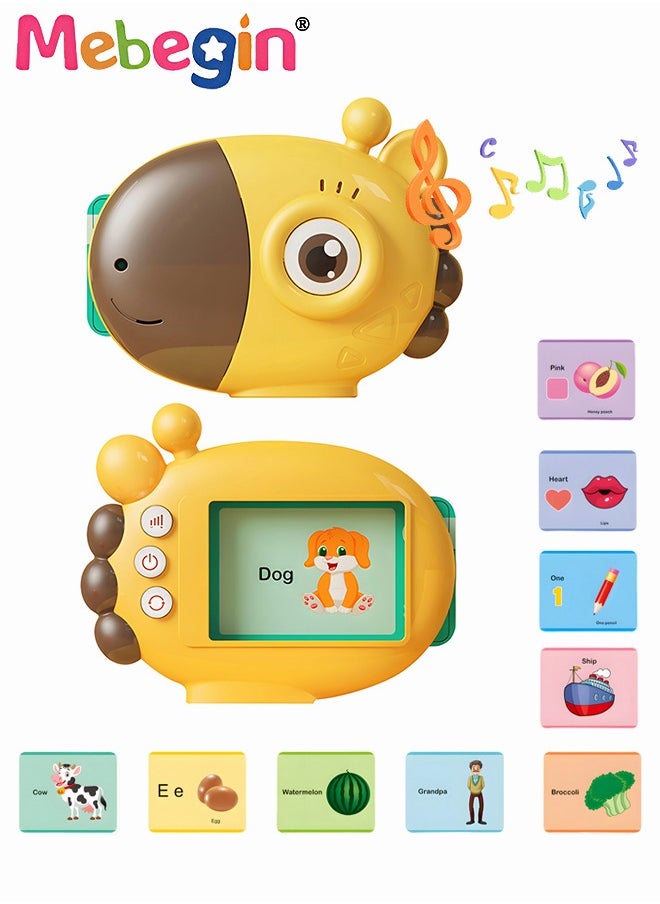 MEBEGIN - Audible Flash Cards with Sound Effects, Talking Flash Cards, Toddler Learning Toy with 60 Double-sided Learning Cards, Educational Interactive Toys, Fun Toddler Travel Toys, Ideal Gift for Kids Aged 3+ - Image 1