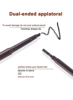 Kanza Beard Filler Pen Dual Ended Men's Waterproof and Sweatproof Beard Filler Pen Kit Professional Beard Shaping Pencil and Brush Kit for Beard Moustache and Eyebrow Beard Pencil Black  - Image 4